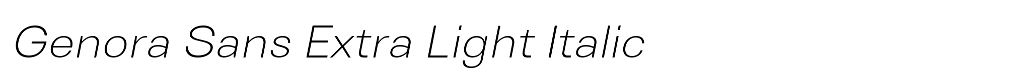 Genora Sans Extra Light Italic image
